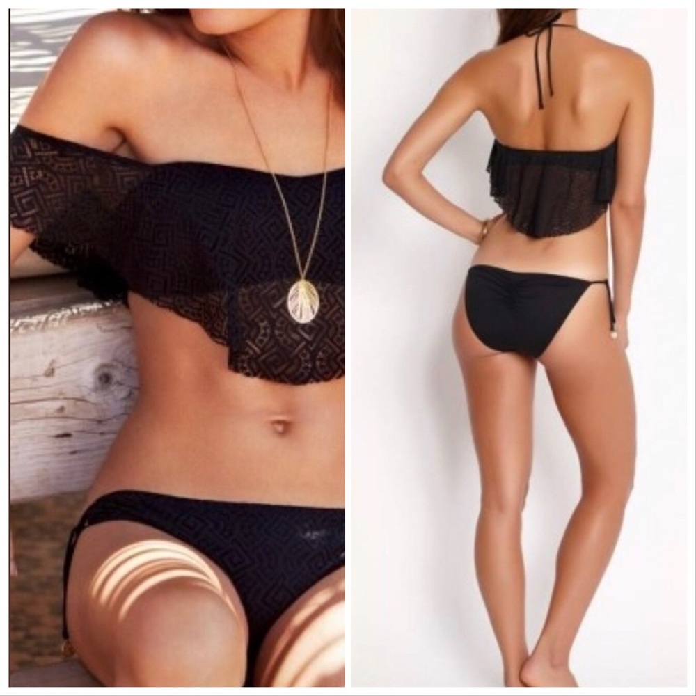 5⭐️❣️One piece off shoulder black flounce - bikini - Picture 7 of 7